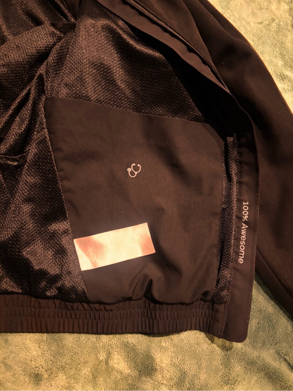 FIGS Women's Black Full-Zip Performance Jacket Nurse Technical Collection Lrg - Picture 4 of 6